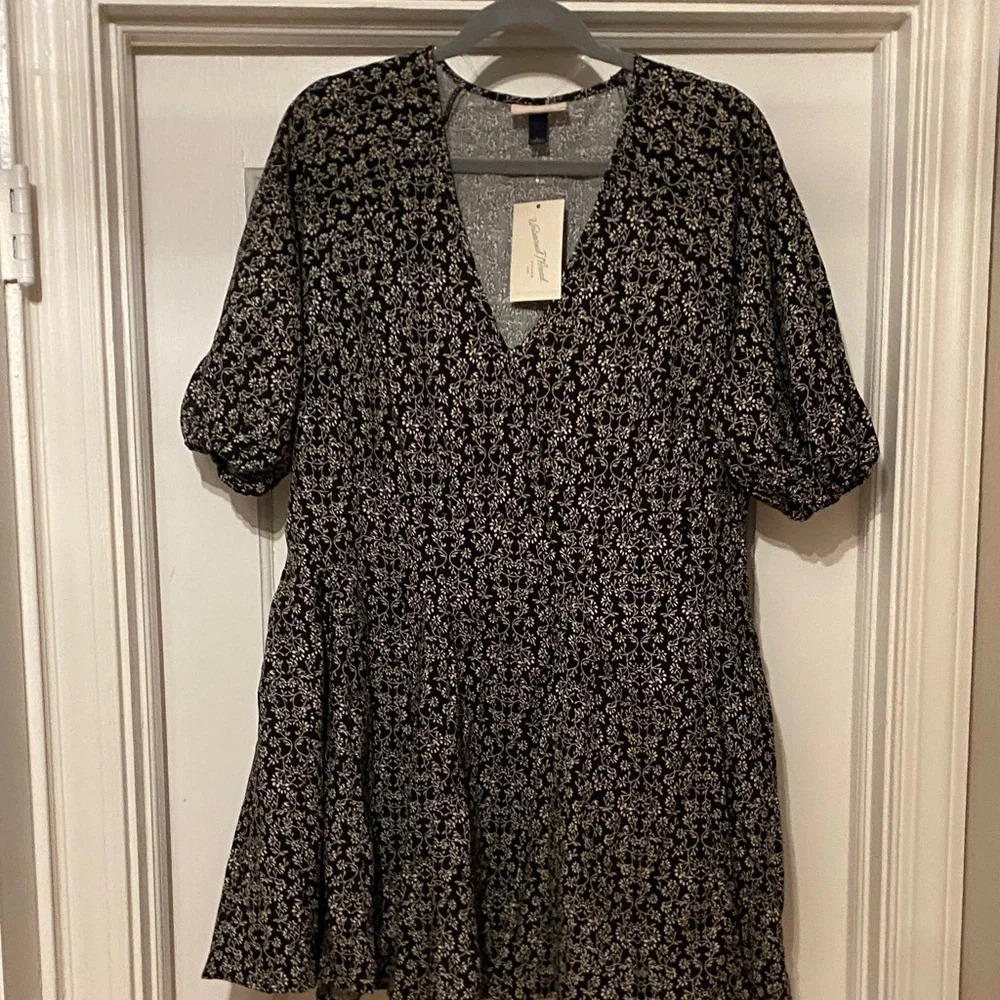 Universal Thread Black Floral Mini Dress - Picture 2 of 6